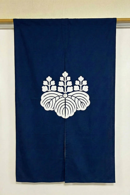 Cotton Noren | Kamon（Crest） - aiiro