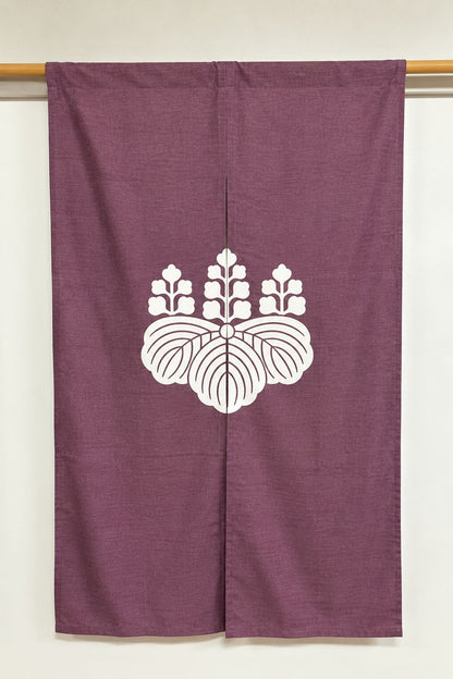 Cotton Noren | Kamon（Crest） - kodaimurasaki