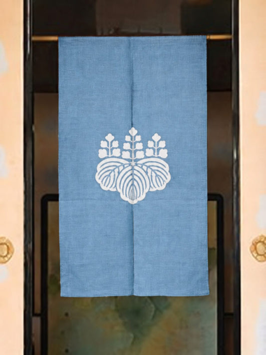 Linen Noren | Kamon(Crest) - asagiiro