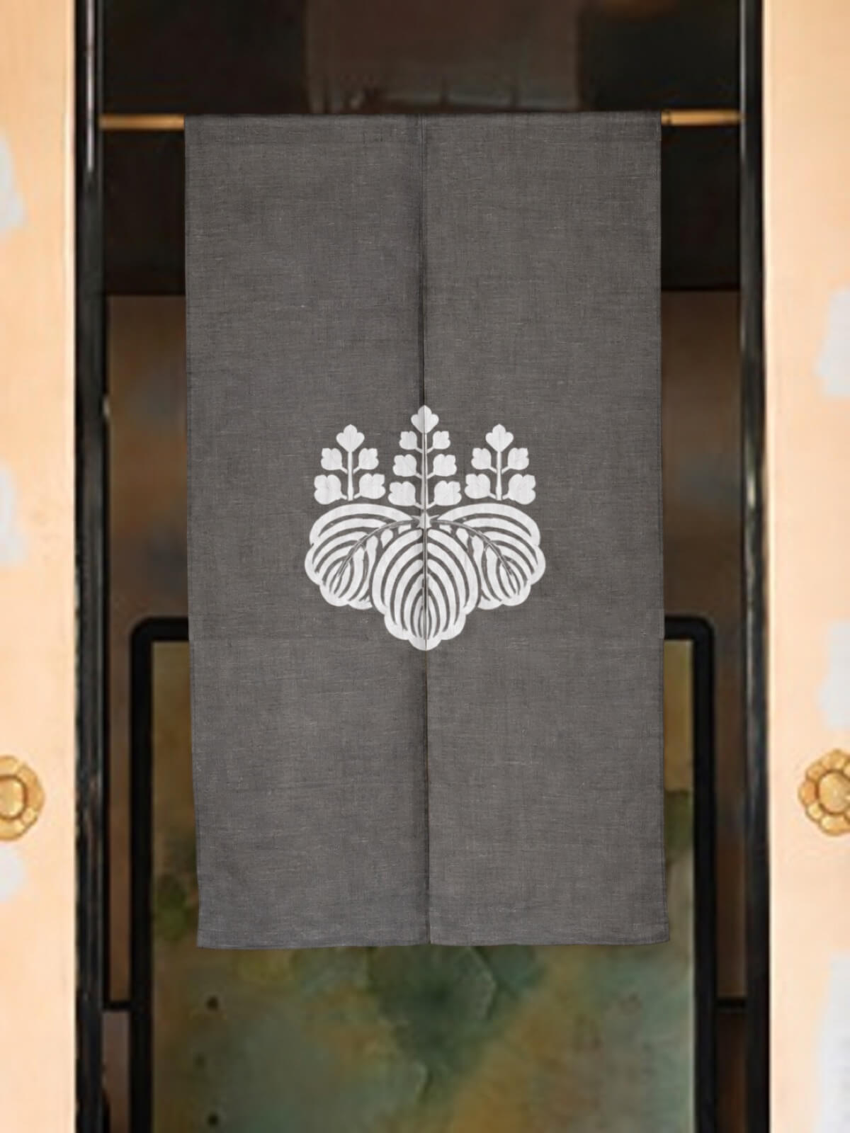 Linen Noren | Kamon(Crest) - rikyunezumi