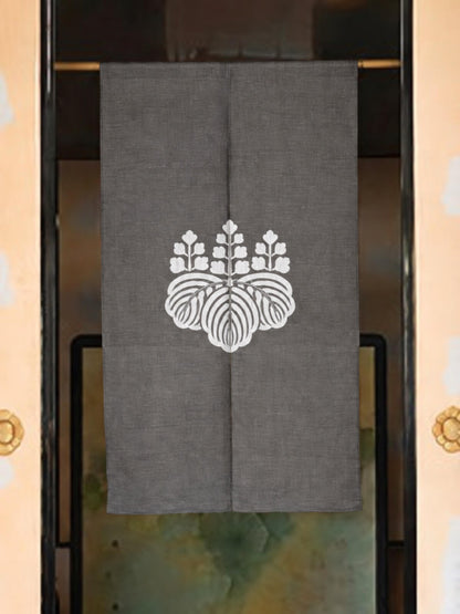 Linen Noren | Kamon(Crest) - rikyunezumi