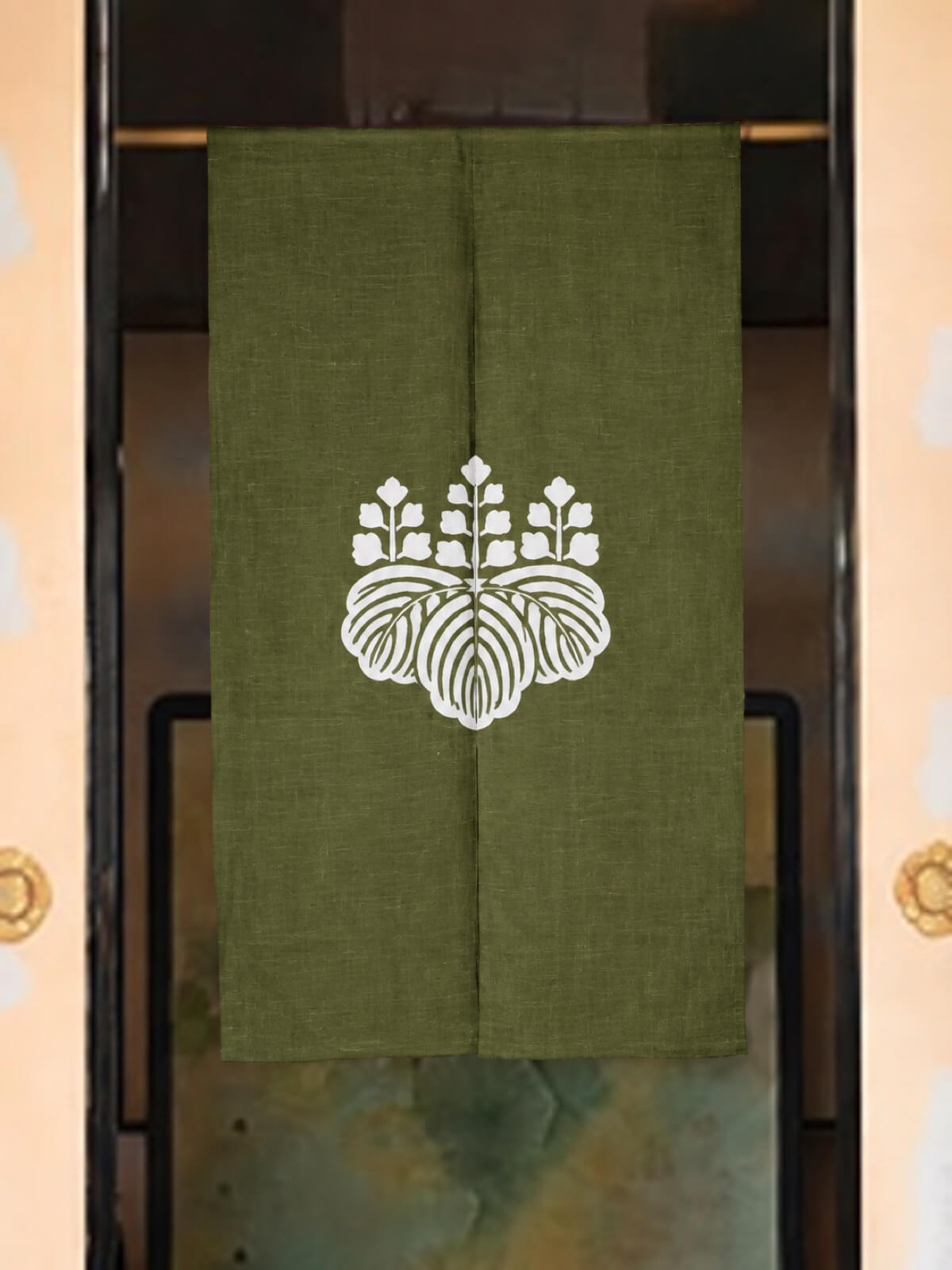 Linen Noren | Kamon(Crest) - ryuryoku