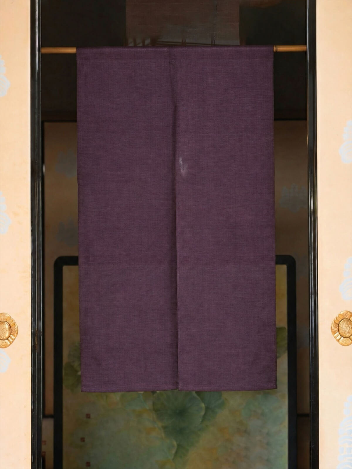 Linen Noren | Solid Color - kodaimurasaki